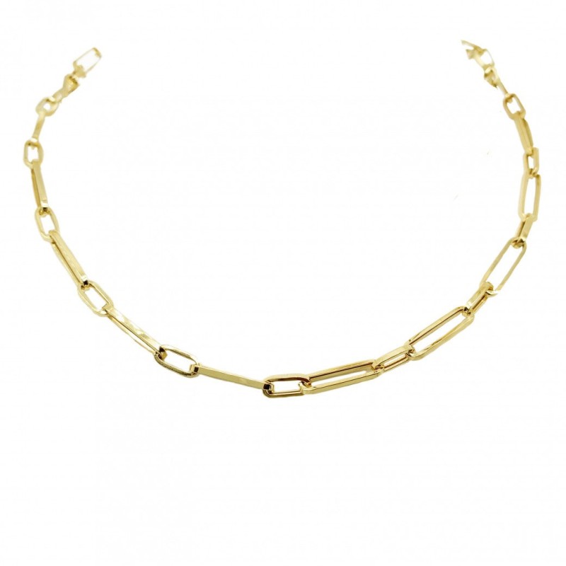 9ct Gold 28-inch Alternating Long & Short Link Necklace 9ct Gold 28-inch Alternating Long & Short Link Necklace