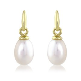 9ct Gold Freshwater Pearl Drop Earrings