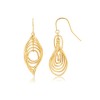 9ct Yellow Gold Spiral Twist Drop Earrings