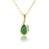 9ct Gold Diamond & Emerald Pendant | Macintyres of Edinburgh