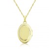 9ct Gold Diamond Set Oval Locket & Chain