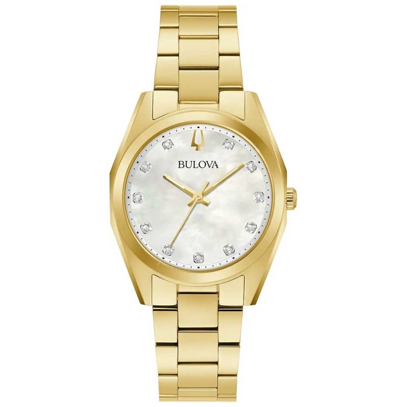 25 Off Bulova Ladies Surveyor Gold Tone Watch 97P172