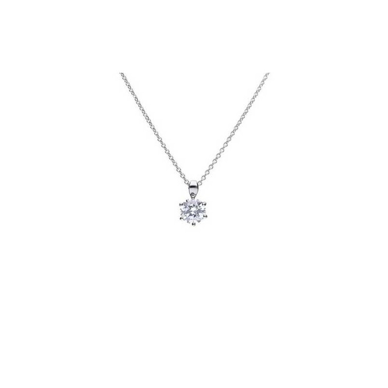 Diamonfire Sterling Silver 0.75ct Cubic Zirconia Pendant [30% off RRP]
