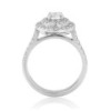 Platinum Oval Double Halo Engagement Ring - 0.71 carat GIA Certified