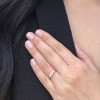 18ct White Gold 3 Stone Pagoda Ring - 0.50cts