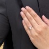 Platinum 0.80ct Oval Diamond Engagement Ring - D/VS2 GIA Certified