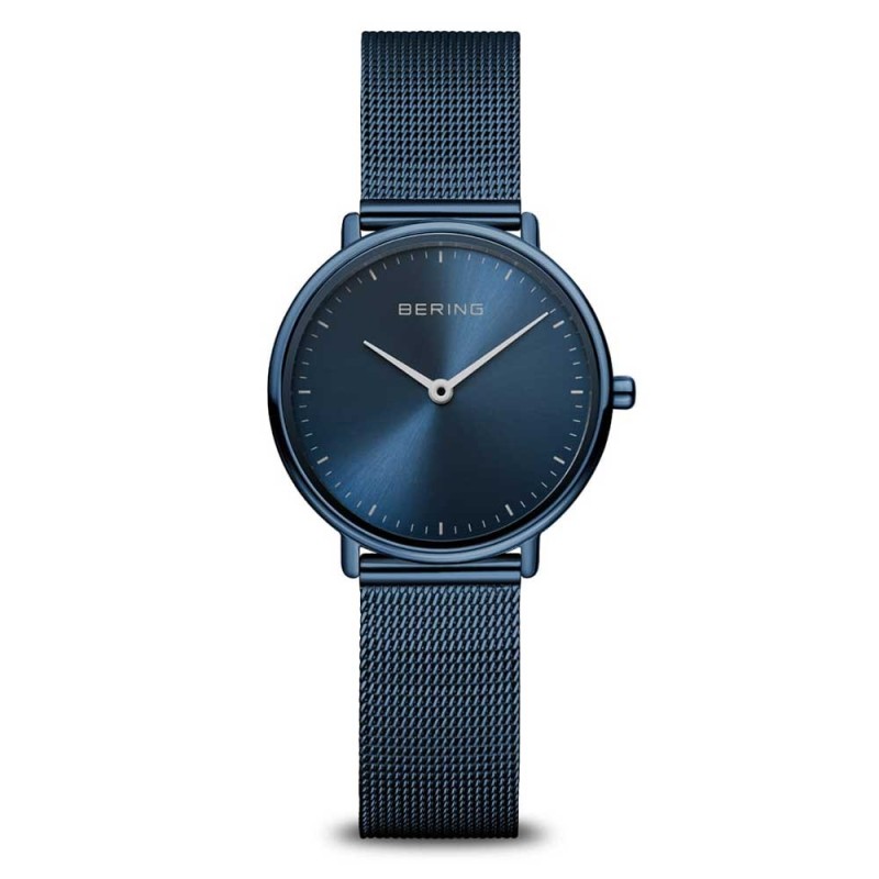 Bering Ladies Ultra Slim Blue Mesh Watch 15729 397