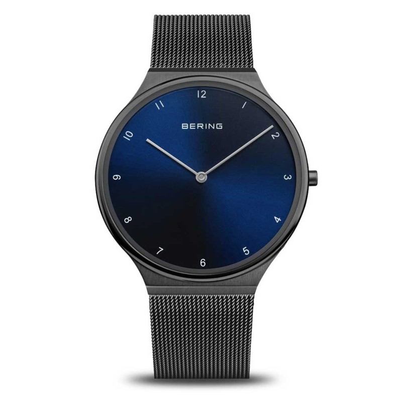Bering Gents Ultra Slim Black Strap Watch 18440 227