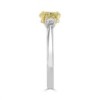 Platinum Natural Fancy Intense Yellow  Diamond Ring - 1.02cts