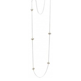 Kit Heath Sterling Silver Blossom Flyte Bumblebee Station Necklace 90340GD
