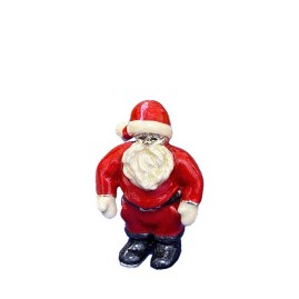 Saturno Sterling Silver & Enamel Santa Claus Figurine - 13319