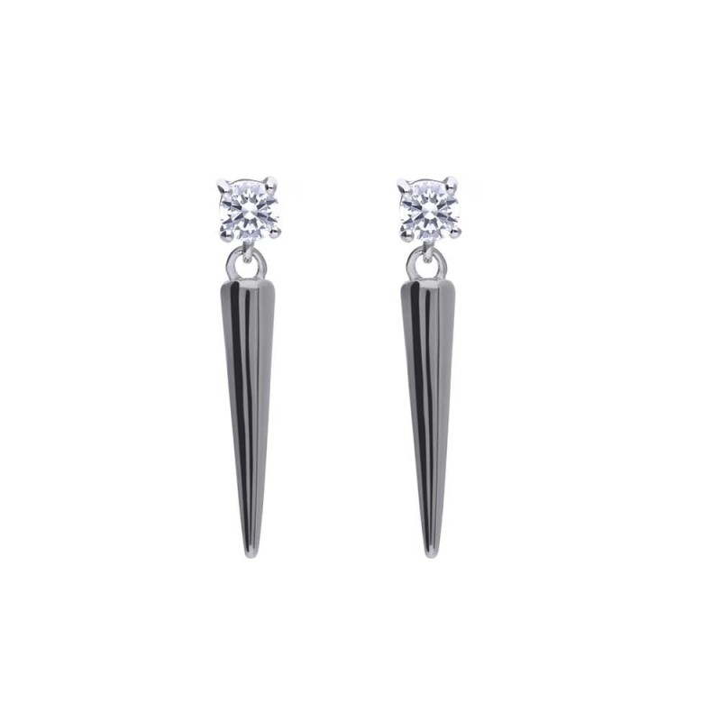 Diamonfire Sterling Silver CZ Spike Drop Earrings Diamonfire Sterling Silver CZ Spike Drop Earrings