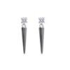 Diamonfire Sterling Silver CZ Spike Drop Earrings