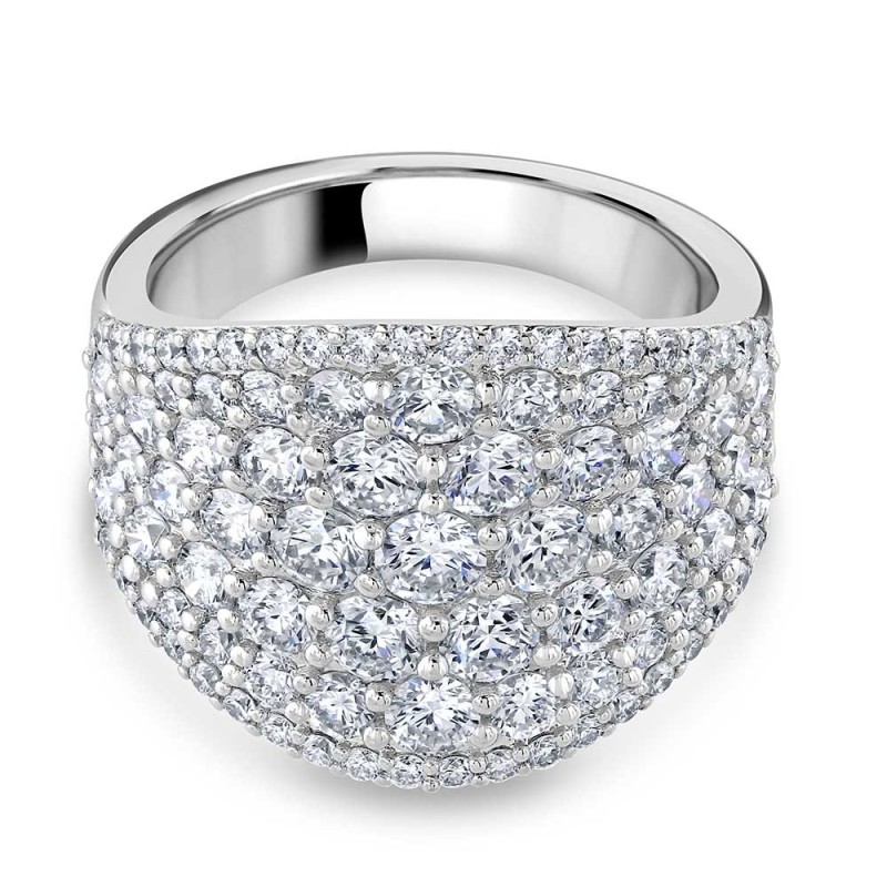 18ct White Gold 3.30ct Diamond Saddle Ring Macintyres of Edinburgh