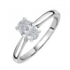Platinum 0.60ct D/SI1 Oval Diamond Engagement Ring - GIA Certified