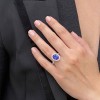 18ct White Gold Tanzanite & Diamond Dress Ring - T 2.37 D:0.51