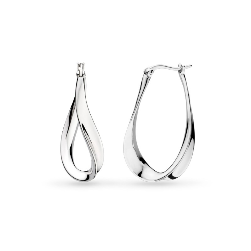 Kit Heath Earrings - Serenity Granded Hinged Silver Hoop Earrings 23% off RRP Kit Heath Earrings - Serenity Granded Hinged Silver Hoop Earrings 23% off RRP