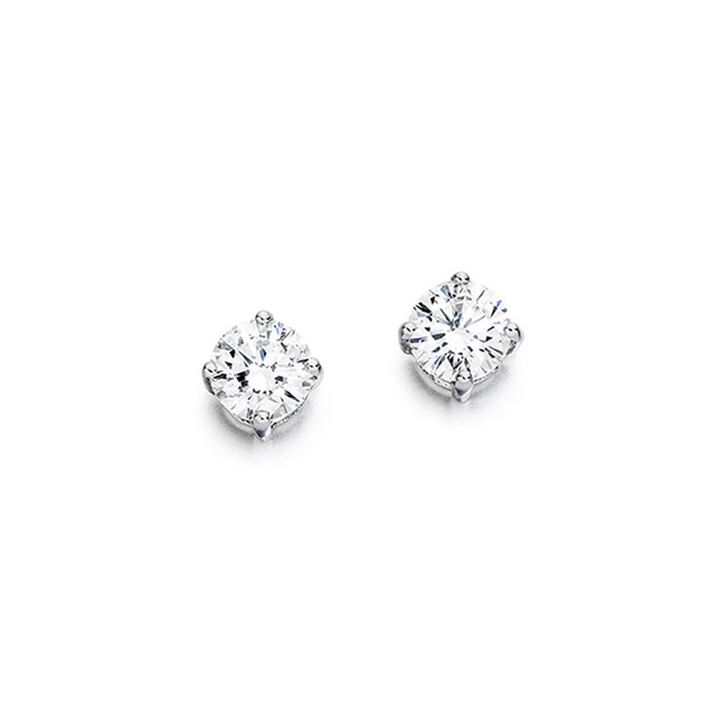 18ct White Gold Diamond Solitaire Stud Earrings - 0.80cts G/VS2 18ct White Gold Diamond Solitaire Stud Earrings - 0.80cts G/VS2