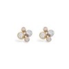 18ct Three Colour Gold Diamond Bubble Earrings - 0.40cts