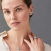 9ct Gold Domed Turquoise Stud Earrings