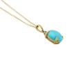 9ct Yellow Gold Turquoise Pendant | Macintyres of Edinburgh
