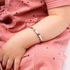 D for Diamonds Heart Silver Baby Bangle - B773