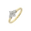 18ct Gold 4-Stone Diamond Boat-shaped Cluster ring - 0.54ct