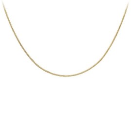 9ct Gold 16 Inch Diamond Cut Curb Chain - 2.1g