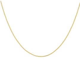 9ct Gold Adjustable 18/20 Inch Curb Chain