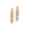 9ct Three Colour Gold 22mm Creole Hoop Earrings