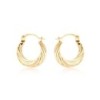 9ct Yellow Gold 15mm Twist Creole Earrings