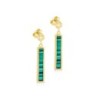 9ct Yellow Gold Malachite Bar Drop Earrings | Macintyres of Edinburgh