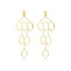 9ct Gold Honeycomb Chandelier Style Drop Earrings