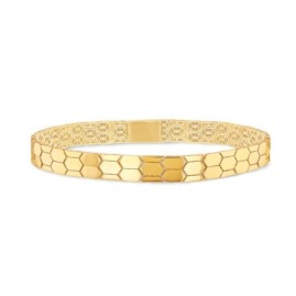 9ct Gold Flat Honeycomb 7.5 inch Bracelet