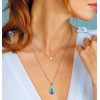 Kit Heath Sterling Silver Coast Pebble Stone Turquoise Necklace
