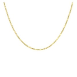 9ct Gold 22 Inch Diamond Cut Curb Chain - 6.9g