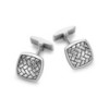 Hoxton London Sterling Silver Herringbone Square Cufflink