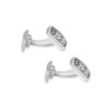 Hoxton London Sterling Silver Herringbone Square Cufflink