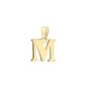 9ct Yellow Gold Plain Initial M Pendant