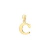 9ct Yellow Gold Plain Initial C Pendant