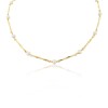 9ct Yellow Gold & Cultured Pearl Twist Link Necklace
