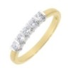 18ct Gold Bar Set 5st Diamond Eternity Ring - 0.34cts