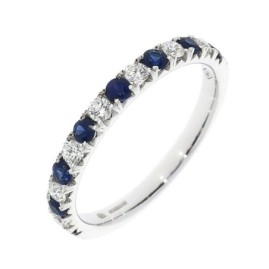 Platinum Sapphire & Diamond Eternity Ring - S 0.45 D 0.23