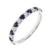 Platinum Sapphire & Diamond Eternity Ring - S 0.45 D 0.23