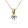 18ct Gold Diamond Solitaire Pendant - 0.40cts F/SI1