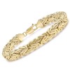 9ct Yellow Gold Large Byzantine Link Bracelet