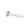 18ct Gold & Platinum Emerald & Diamond Ring - E 0.96 D 0.21