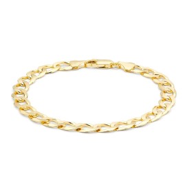 9ct Gold Flat Curb Men's Bracelet
