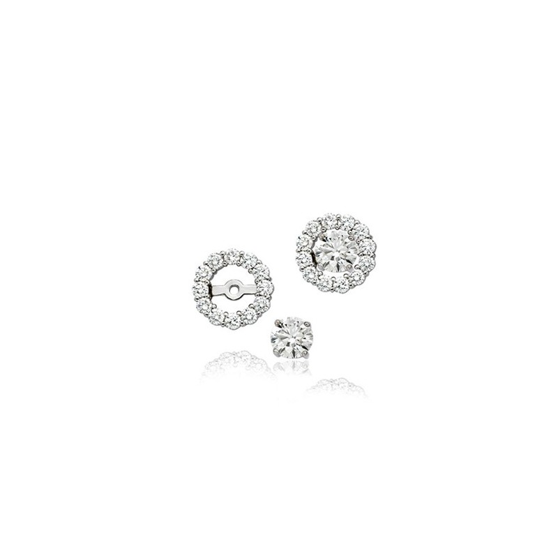 18ct White Gold Diamond Earring Jackets - 0.61ct 18ct White Gold Diamond Earring Jackets - 0.61ct