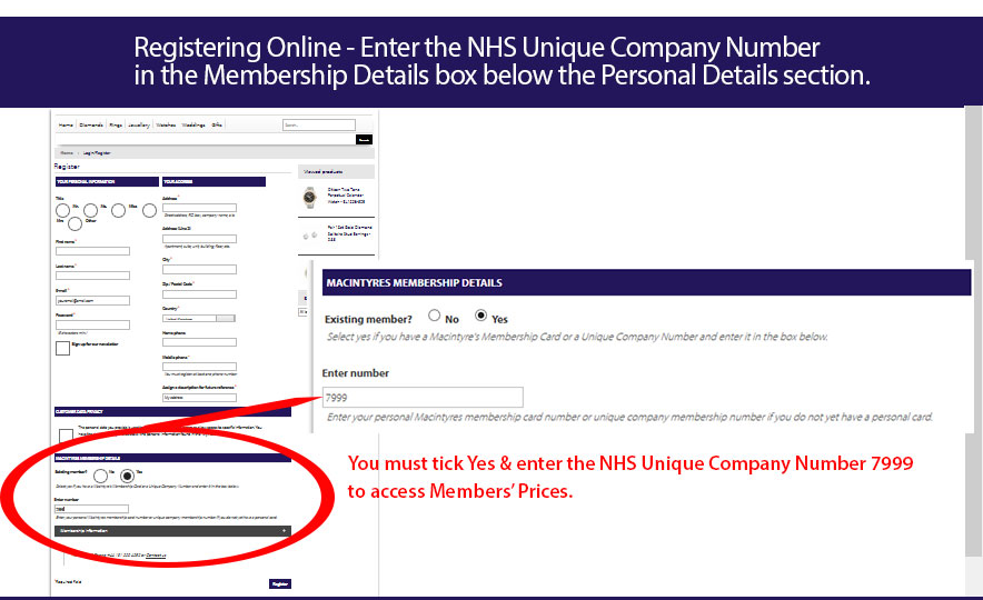 NHS Staff Registration Page